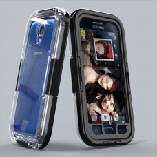Samsung Galaxy S4 - Waterproof Shockproof Dirtproof Snowproof IP-68 Standard Hard Protective Phone Cover - Black